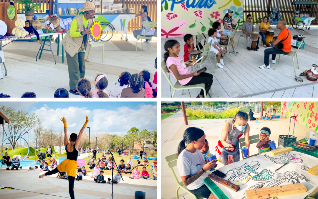 young audiences of houston free workshops in woodchase park